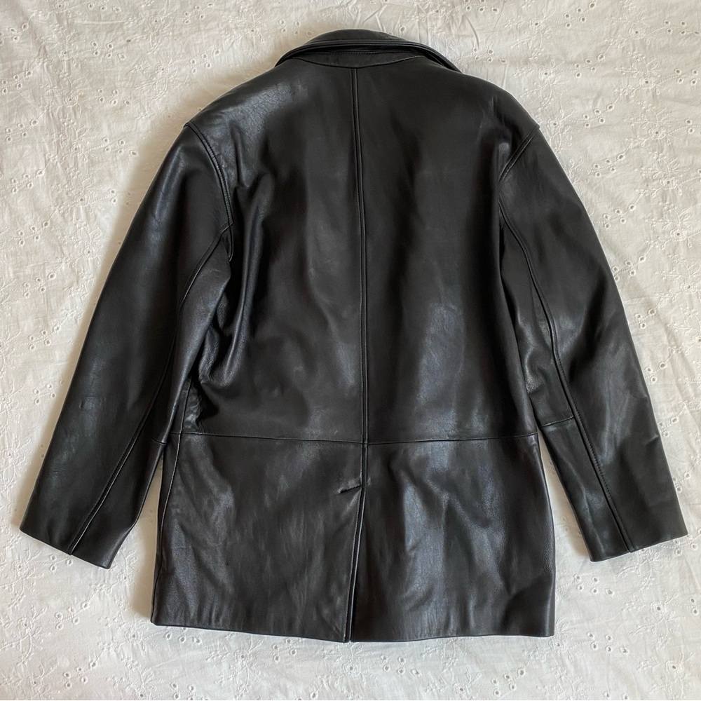 Classic black leather jacket - Picture 2 of 6